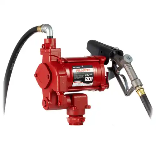 Fill-Rite FR700V 115V AC Fuel Transfer Pump w/ Manual Nozzle - 20 GPM
