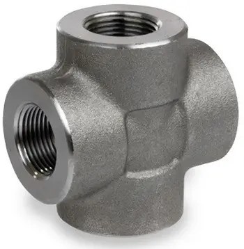Smith Cooper 6000 lb Forged Carbon Steel 1/2 in. Cross Fitting -Threaded - Fig. 42X 6