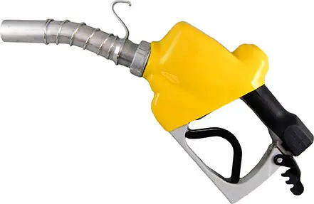 M. Carder Big Mouth 1 in. Automatic Diesel Farm Nozzle with Hook - Yellow