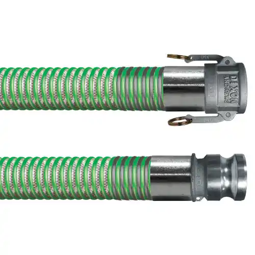 Kuriyama Tigerdrop 4 in. TDH Clear Fuel Drop Hose Assemblies w/ Part C Female Coupler x Part E Male Adapter Ends