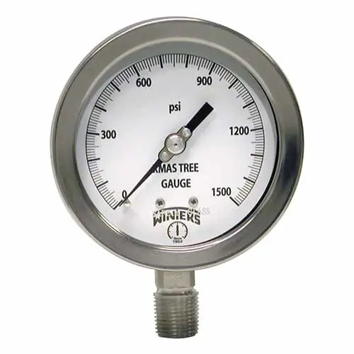 Winters 4 in. Xmas Tree Heavy Duty Stainless Steel Gauges