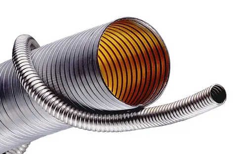 Kuriyama Hose Tec HTG41000 Series Light Weight Galvanized Steel (Unlined) Interlocked Metal Hose