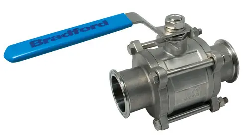 Dixon Sanitary 2-Way 3 Piece Non-Encapsulated Ball Valves