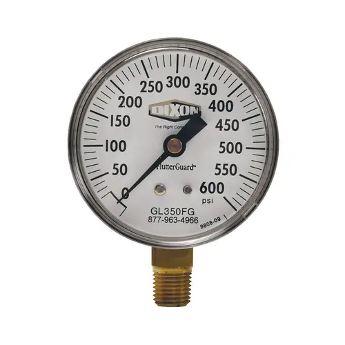 Dixon 2 1/2 in. Face Lower Mount FlutterGuard Dry Gauge