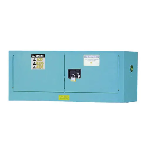 Justrite Sure-Grip Ex 12 Gallon Piggyback Cabinet for Corrosives - Self-Close