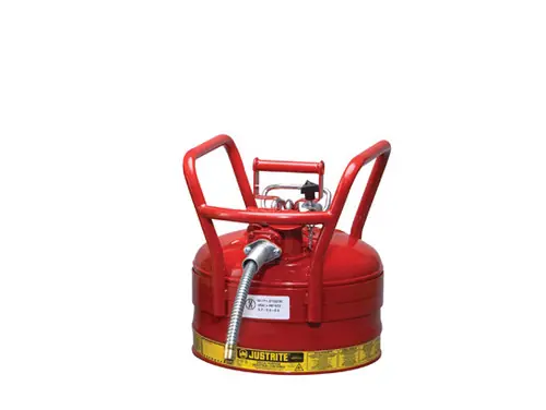 Justrite 2 1/2 Gal UNO D.O.T. Safety Gas Can For Flammables w/ 1 in. Spout (Red)