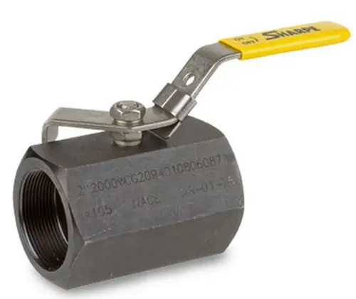 Sharpe Carbon Steel 2000 WOG Standard Port Locking Ball Valve -Threaded - 3/8 in.