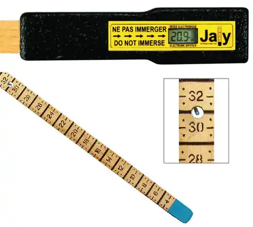 Wooden 16 ft. Long Tank Gauge with Built-In Electronic Thermometer