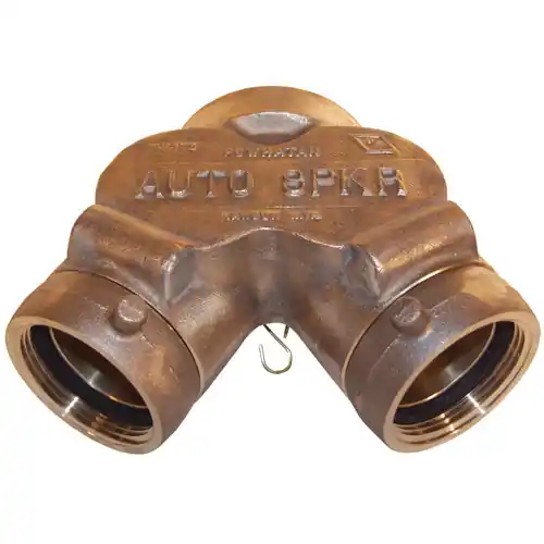 Dixon 3 in. NYFD x 4 in. NPT Auto-Sprinkler Double Clapper Siamese Connections Back Outlet