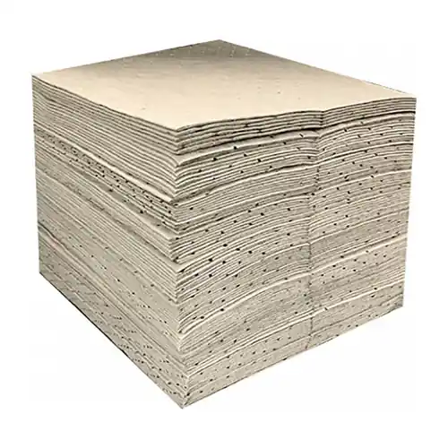 Essentials Universal 15 in. x 18 in. Single-Ply Med Weight Sorbent Pads - 100 Qty