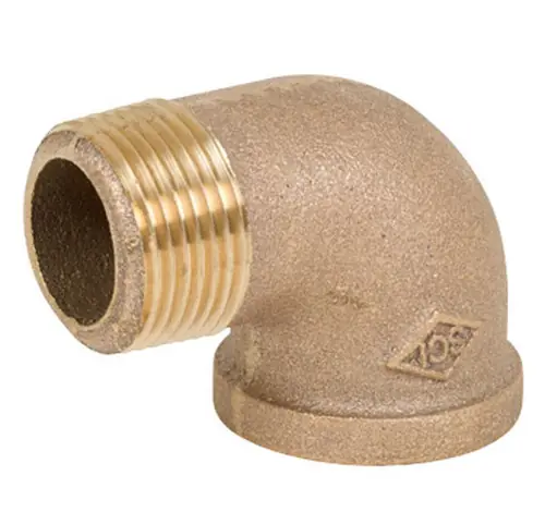 Smith Cooper 125# Bronze Lead-Free 2 in. 90° Street Elbow Fitting - Threaded - Fig. 36SE1L