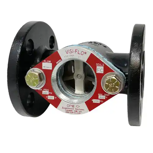 OPW VISI-FLO 1400 2 in. ANSI 150 lb. Flange Carbon Steel Sight Flow Indicator w/ Neoprene Seal - Propeller