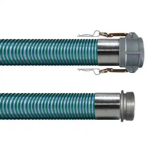 Kuriyama Tigerflex K Series 3 in. PVC Suction Hose w/ Female Coupling x Male Pin Lug Ends