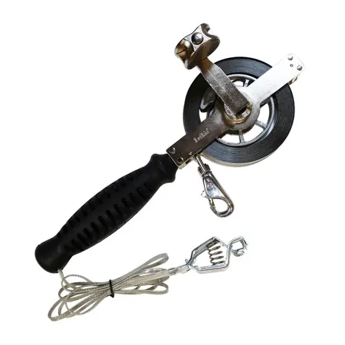 Lufkin 1/2 in. Double Duty Gauging Tapes on Frame w/ Handle & Ground Clamp Less Bob