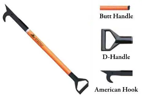 Leatherhead Tools 4 ft. Dog-Bone American Hook w/D-Handle - Orange