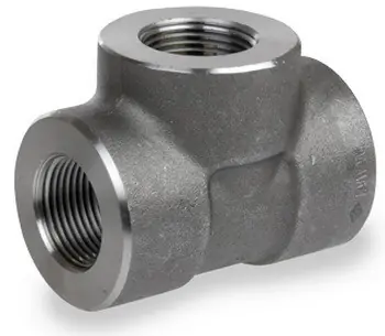 Smith Cooper 6000 lb Forged Carbon Steel 3 in. Tee Fitting - Threaded - Fig. 42T 6