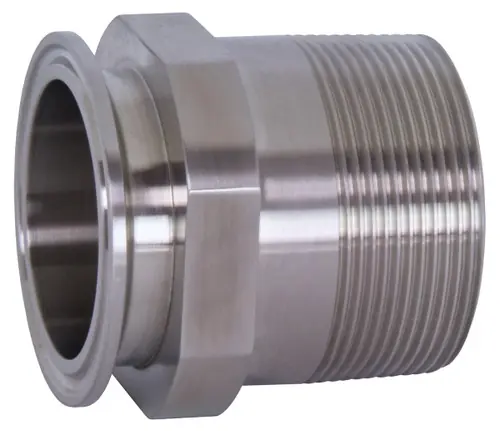 Dixon Sanitary 21MP Series 304 Stainless 1 1/2 in. Clamp x Male NPT Adapters