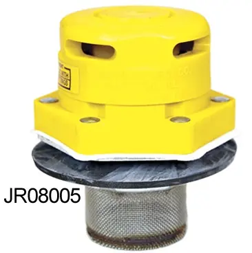 Justrite Vertical Brass & Poly Drum Vents - Poly Vent for Petroleum Fluids - Automatic - 2 in.