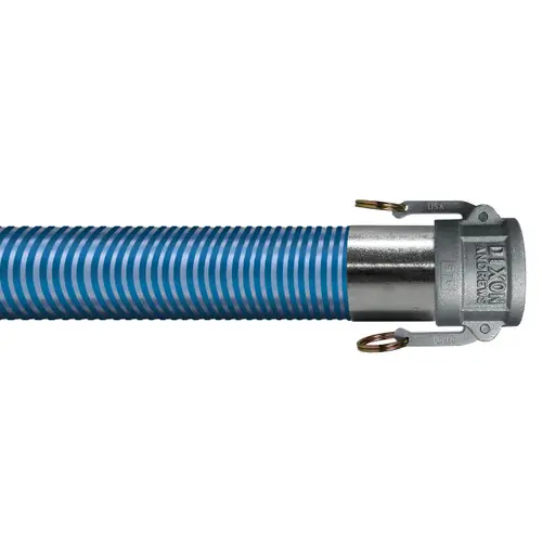 Kuriyama Blue Water BW 4 in. 55 PSI Low Temperature PVC Suction Hose Assemblies w/ C x C Ends