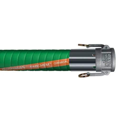 Continental ContiTech Fabchem 4 in. 200 PSI Chemical Transfer Hose w/ Stainless C x C Ends