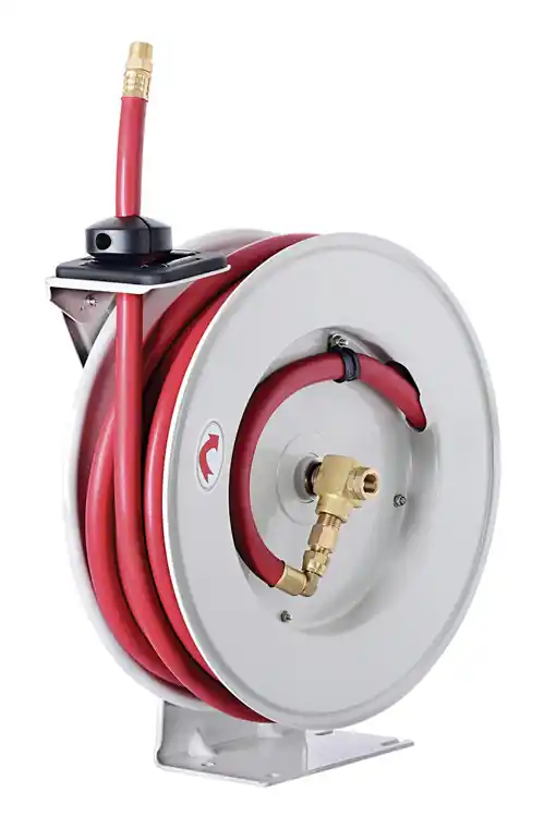 ReelWorks L850 Series 3/8 in. x 50 ft. Heavy Duty Air Hose Reel - Reel & Hose