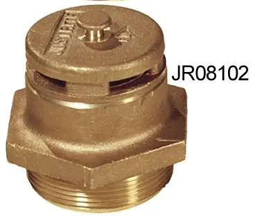 Justrite Vertical Brass & Poly Drum Vents - Brass Vent for Petroleum Fluids - Automatic - 3/4 in.