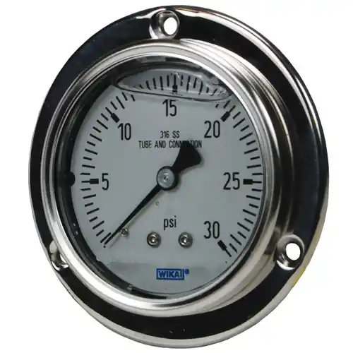 Dixon 2 1/2 in. Face Lower Back Mount Stainless Panel Builder Gauges