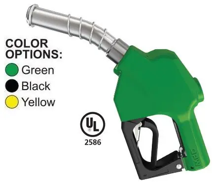 OPW 7HB Extreme Cold Weather Diesel Truck Stop Nozzle 1 in. Inlet 1 3/16 in. Spout