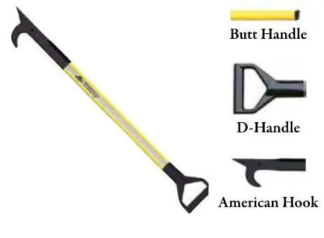 Leatherhead Tools 6 ft. Dog-Bone American Hook w/Butt Handle - Yellow