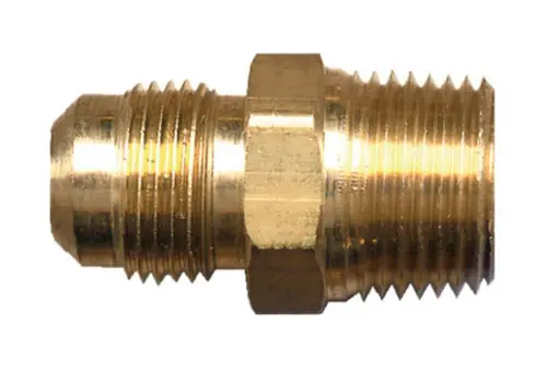 Gas-Flo Brass S.A.E. 45° Flare Connector - Tube to Male Pipe Thread Fitting - 3/8" - 1/4" - 1,000