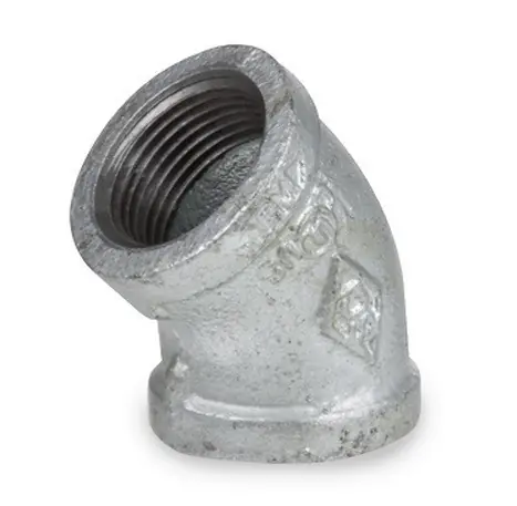 Smith Cooper 150# Galvanized Iron 1/8 in. 45° Elbow - Threaded - Fig. 3102
