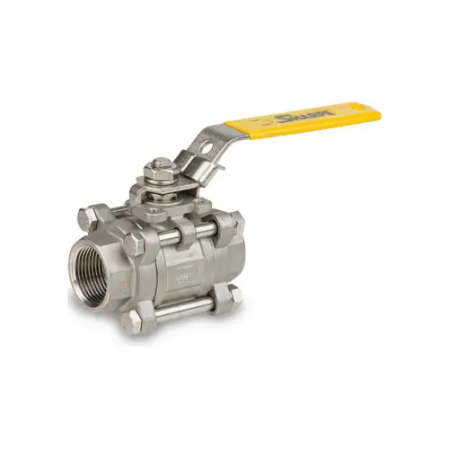 Smith Cooper 316 Stainless Steel 1000 WOG Full Port Threaded 3-Piece Ball Valve with Mounting Pad - Series 53036
