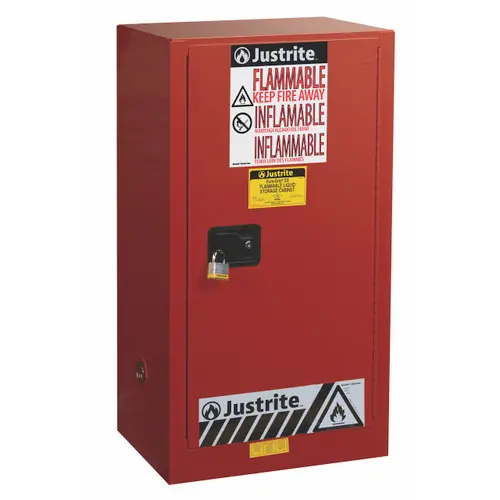 Justrite Sure-Grip Ex 20 Gallon Safety Cabinet for Paints & Inks - Self-Close