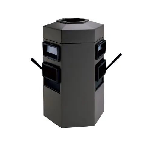 Commercial Zone 35 Gal Double Sided Waste/Windshield Center (Charcoal)