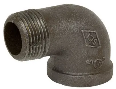 Smith Cooper 150# Black Malleable Iron 4 in. 90° Street Elbow Pipe Fittings - Threaded - Fig. 3103