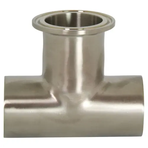Dixon Sanitary B7WWM Polished 304SS Weld Run x Clamp Branch Tees