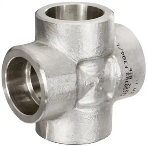 Smith Cooper 3000# Forged 316 Stainless Steel 1/2 in. Cross Fitting - Socket Weld - Fig. S5036X