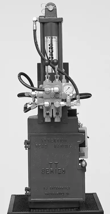 BJ Enterprises Electric Over Hydraulic Heavy Duty Oil Filter Crusher