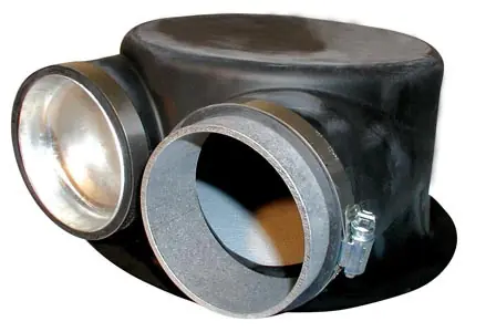 Betts Emission Collection Hood - Two Outlets