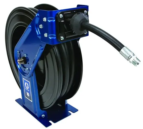 Graco XD 30 3/4 in. DEF Heavy Duty Spring Driven Hose Reels w/ 50 ft. Hose (Metallic Blue)