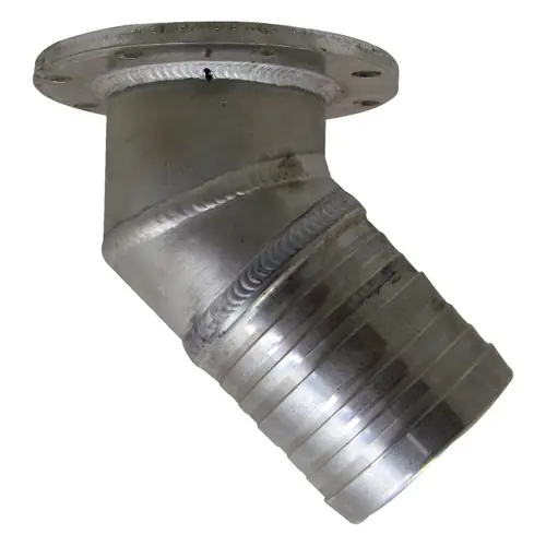 JME 4 in. TTMA Flange x 4 in. 45° Aluminum Hose Shank Vapor Coupler