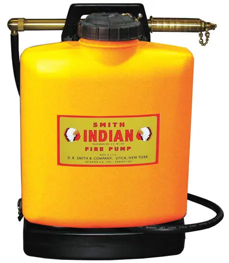 Indian Fire Pump and 5 Gallon Poly Tank
