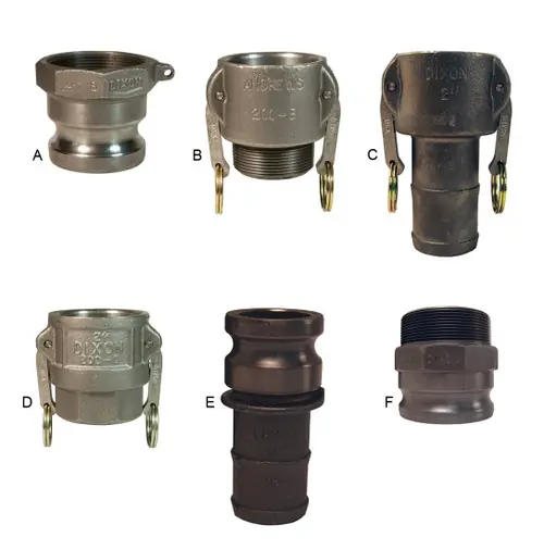 Dixon 4 in. Iron Cam & Groove Couplers