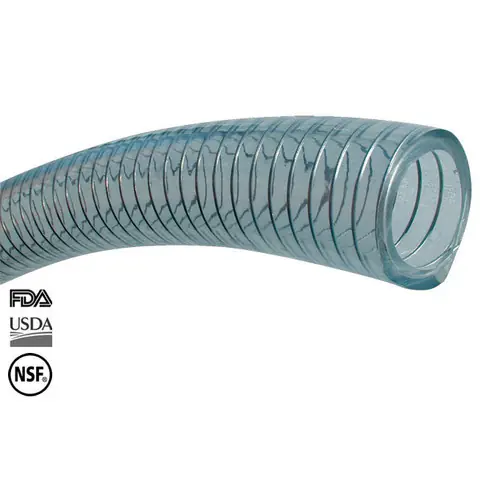 Kuriyama Kuri Tec 50 ft. K7130 Polywire Heavy Wall PVC Food & Beverage Transfer Hose Only