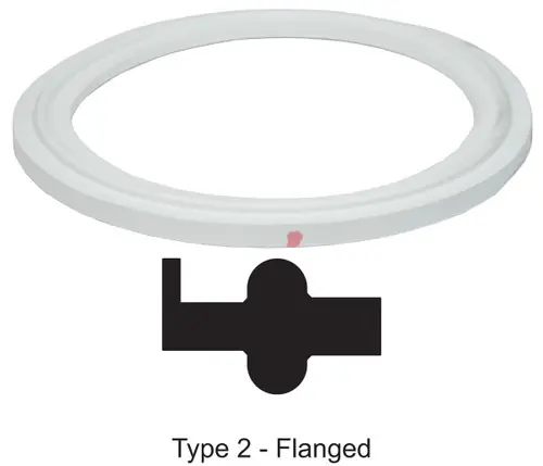 Dixon Sanitary Flanged Silicone Gaskets - White