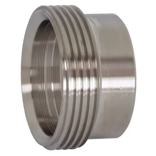 Dixon Sanitary 15R Series 304 Stainless Recessless Threaded Bevel Seat Ferrules for Expanding