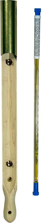 W.L. Walker Wood Back Mercury Thermometer