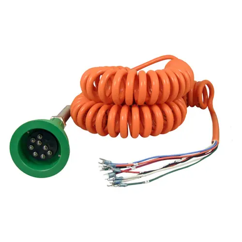 Dixon Green Thermistor Plug & Coiled Cord w/ 2 J-Slot Pins & 8 Contact Pins for Scully System