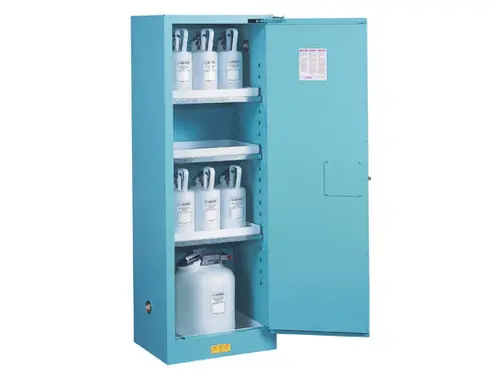 Justrite Sure-Grip Ex 22 Gallon Slimline Cabinet for Corrosives - Self-Close