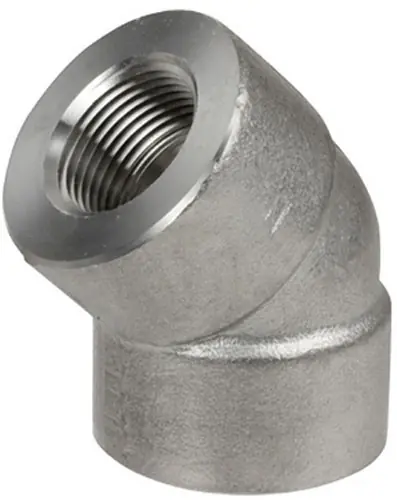 Smith Cooper 3000# Forged 316 Stainless Steel 1/4 in. 45° Elbow Fitting -Threaded - Fig. S4036F